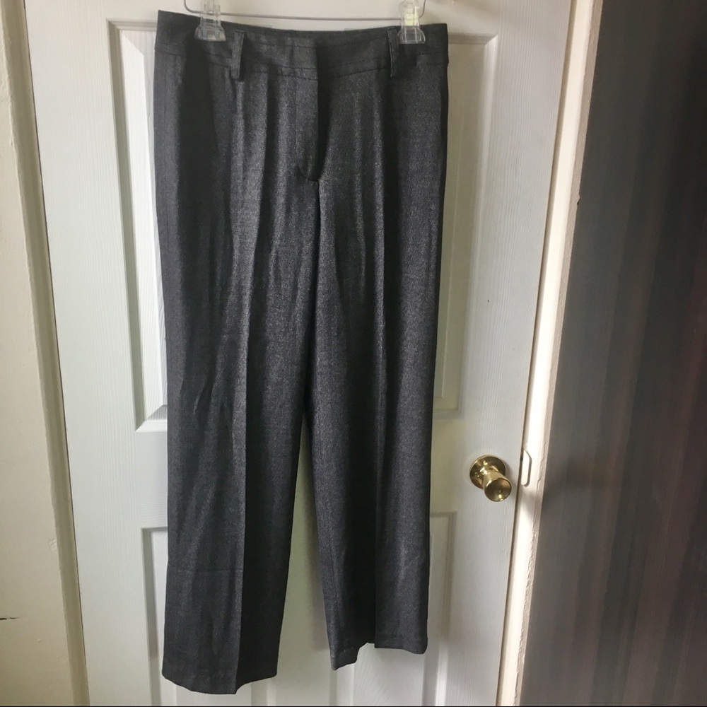 Black herringbone dress pants - comfy stretch